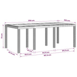 Garden Dining Set 9 pcs Anthracite PP