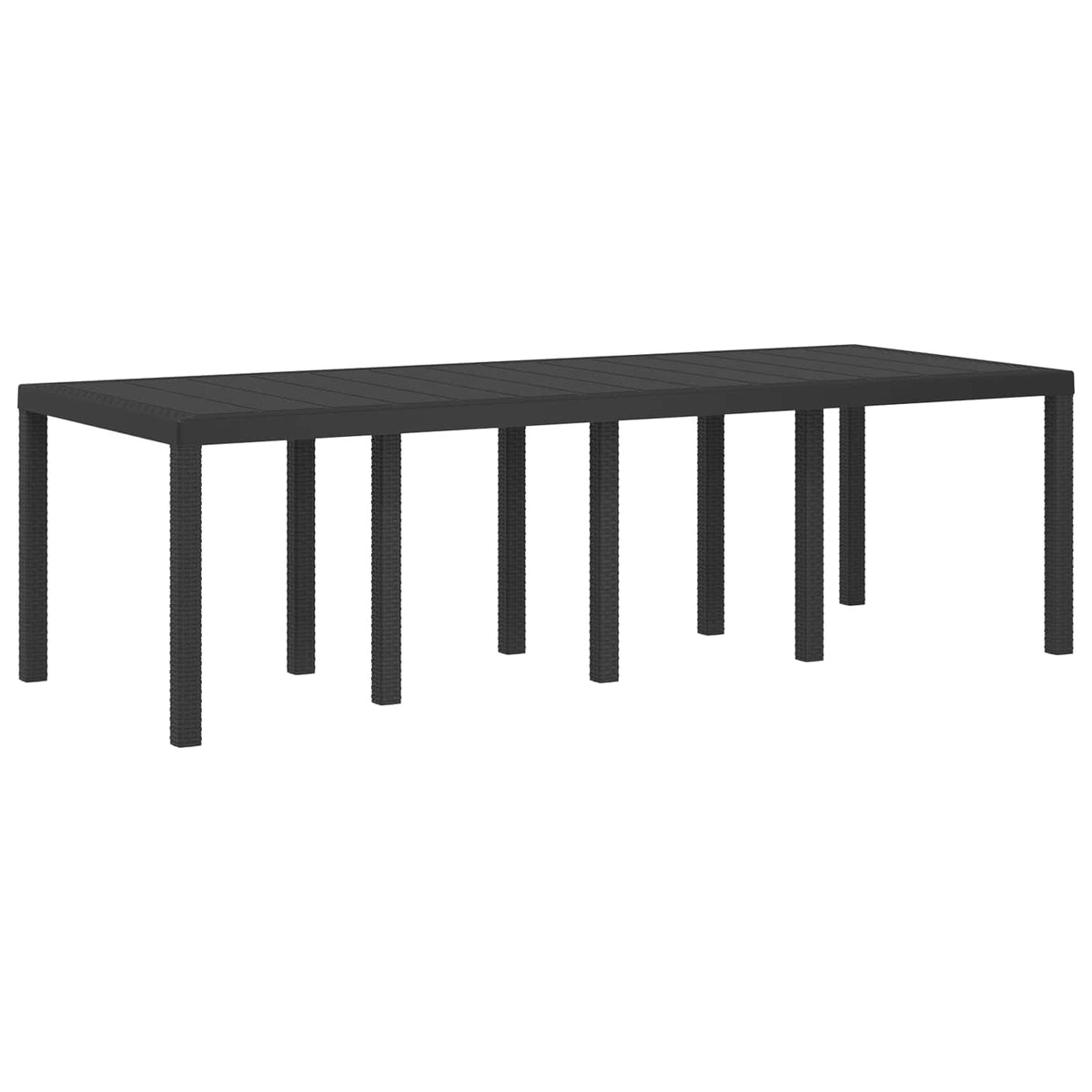 Garden Dining Set 11 pcs Anthracite and Cream PP