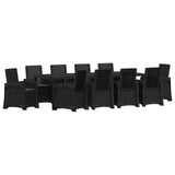 Garden Dining Set 11 pcs Anthracite PP