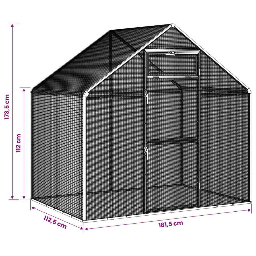 Bird Cage Silver 181.5 x 112.5 x 173.5 cm