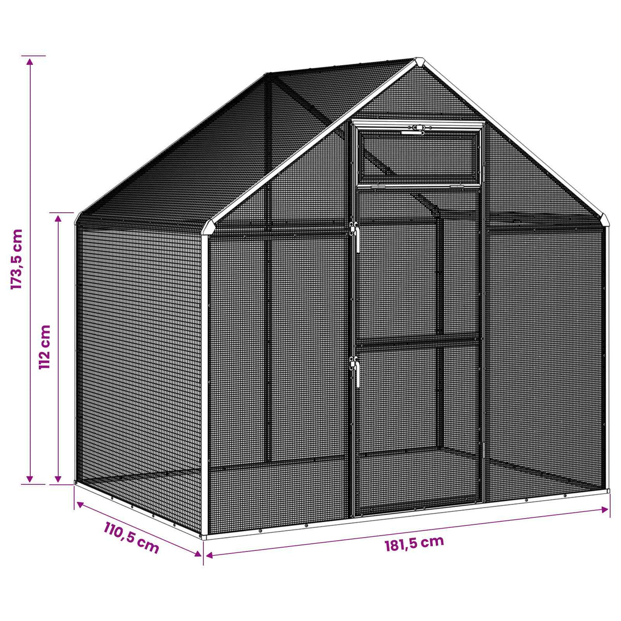 Bird Cage Anthracite 181.5 x 110.5 x 173.5 cm Welded Wire Mesh