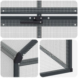 Bird Cage Anthracite 181.5 x 221 x 173.5 cm Welded Wire Mesh - Close-Up Angle