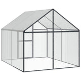 Bird Cage Anthracite 181.5 x 221 x 173.5 cm Welded Wire Mesh - Rear View