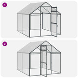 Bird Cage Anthracite 181.5 x 221 x 173.5 cm Welded Wire Mesh - Low Angle