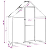Garden Greenhouse with Door Anthracite 183.5 x 63.5 x 207 cm - Low Angle