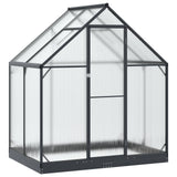 Garden Greenhouse with Door Anthracite 183.5 x 123 x 207 cm