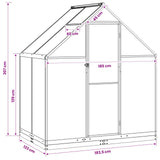Garden Greenhouse with Door Anthracite 183.5 x 123 x 207 cm - Extra Image