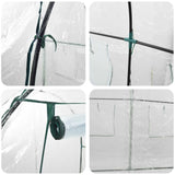Greenhouse with Frame 160 x 200 x 192.5 cm PVC Transparent - Rear View