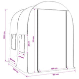 Greenhouse with Frame 160 x 200 x 192.5 cm PVC Transparent - Close-Up Angle