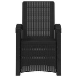 Reclining garden chair in rattan style Anthracite PP