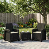 Reclining garden chair in rattan style 2 pcs