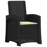 Reclining garden chair in rattan style 2 pcs