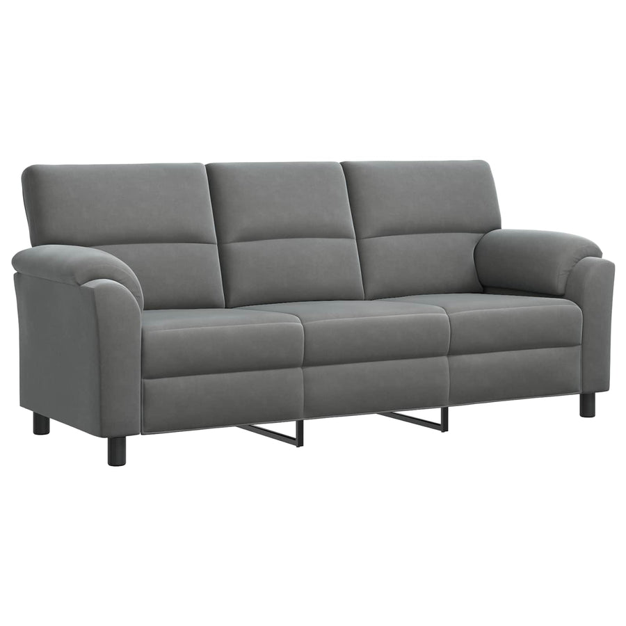 Sofa Set 2 pcs Dark Grey Velvet
