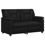 Sofa Set 2 pcs Black Faux Leather