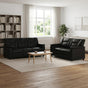 Sofa Set 2 pcs Black Faux Leather