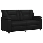 Sofa Set 2 pcs Black Faux Leather