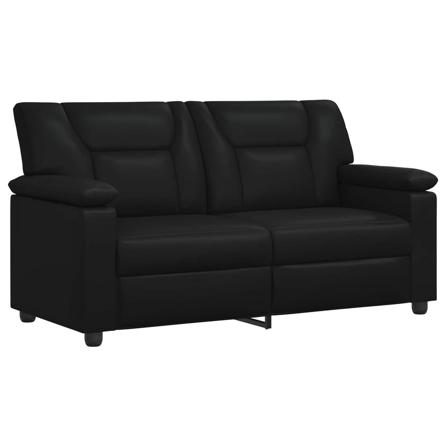 Sofa Set 2 pcs Black Faux Leather