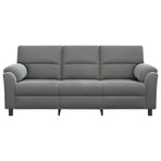 Sofa Dark Grey 214 x 85 x 93 cm Velvet