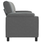 Sofa Dark Grey 214 x 85 x 93 cm Velvet