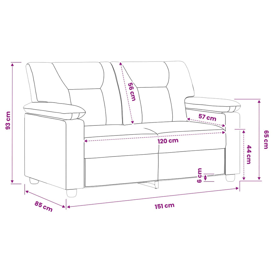 Sofa Black 151 x 85 x 93 cm Faux Leather