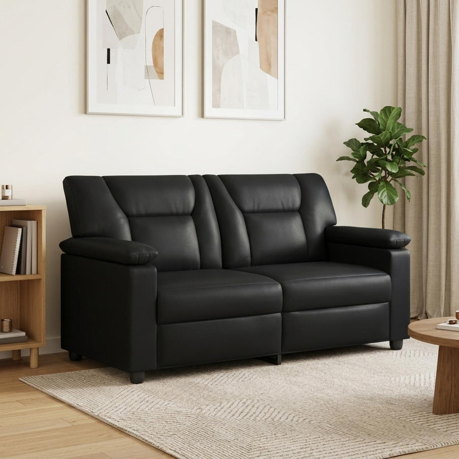Sofa Black 171 x 85 x 93 cm Faux Leather