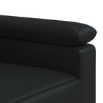 Sofa Black 191 x 85 x 93 cm Faux Leather