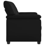 Sofa Black 191 x 85 x 93 cm Faux Leather