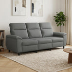 Sofa Dark Grey 214 x 90 x 95 cm Fabric