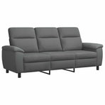 Sofa Dark Grey 214 x 90 x 95 cm Fabric