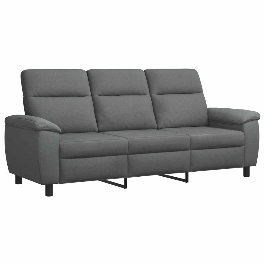 Sofa Dark Grey 214 x 90 x 95 cm Fabric