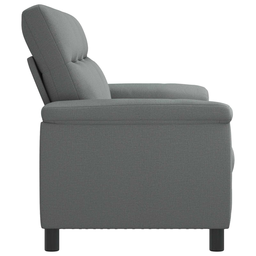 Sofa Dark Grey 214 x 90 x 95 cm Fabric