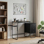 Desk with Storage Black Oak 120 x 50 x 75 cm