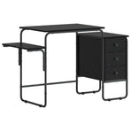 Desk with Storage Black Oak 120 x 50 x 75 cm
