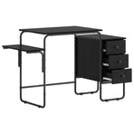 Desk with Storage Black Oak 120 x 50 x 75 cm