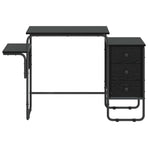 Desk with Storage Black Oak 120 x 50 x 75 cm