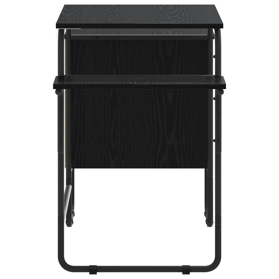 Desk with Storage Black Oak 120 x 50 x 75 cm