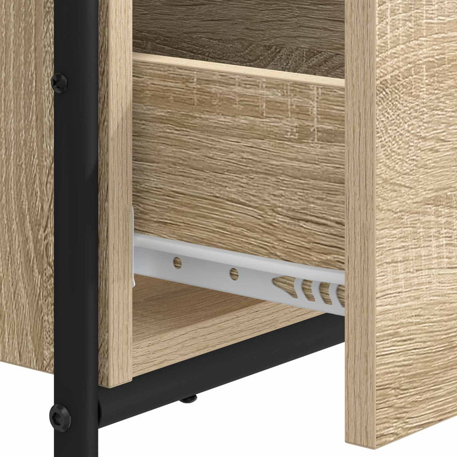 Desk with Storage Sonoma Oak 120 x 50 x 75 cm