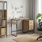 Desk with Storage Artisan Oak 120 x 50 x 75 cm