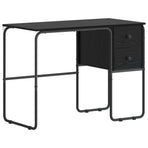 Desk with Storage Black Oak 100 x 50 x 75 cm