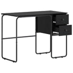 Desk with Storage Black Oak 100 x 50 x 75 cm