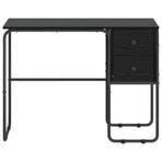 Desk with Storage Black Oak 100 x 50 x 75 cm