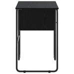Desk with Storage Black Oak 100 x 50 x 75 cm