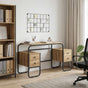 Desk with Storage Artisan Oak 145 x 50 x 75 cm