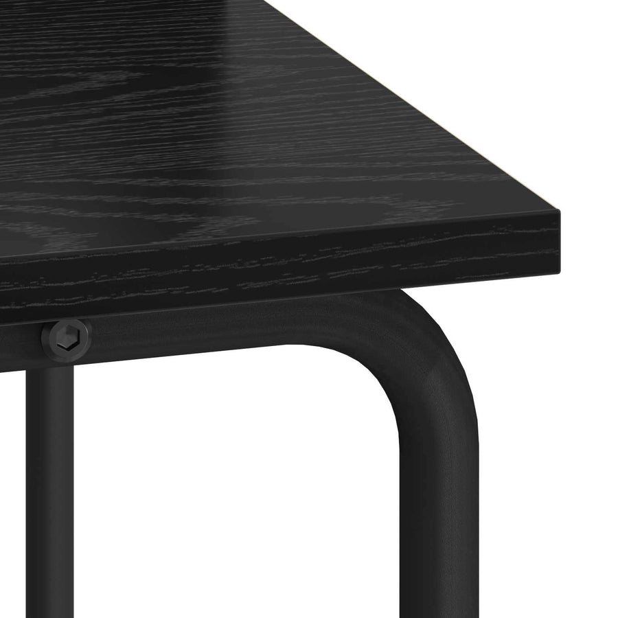 Desk with Storage Black Oak 60 x 50 x 91 cm