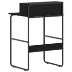 Desk with Storage Black Oak 60 x 50 x 91 cm