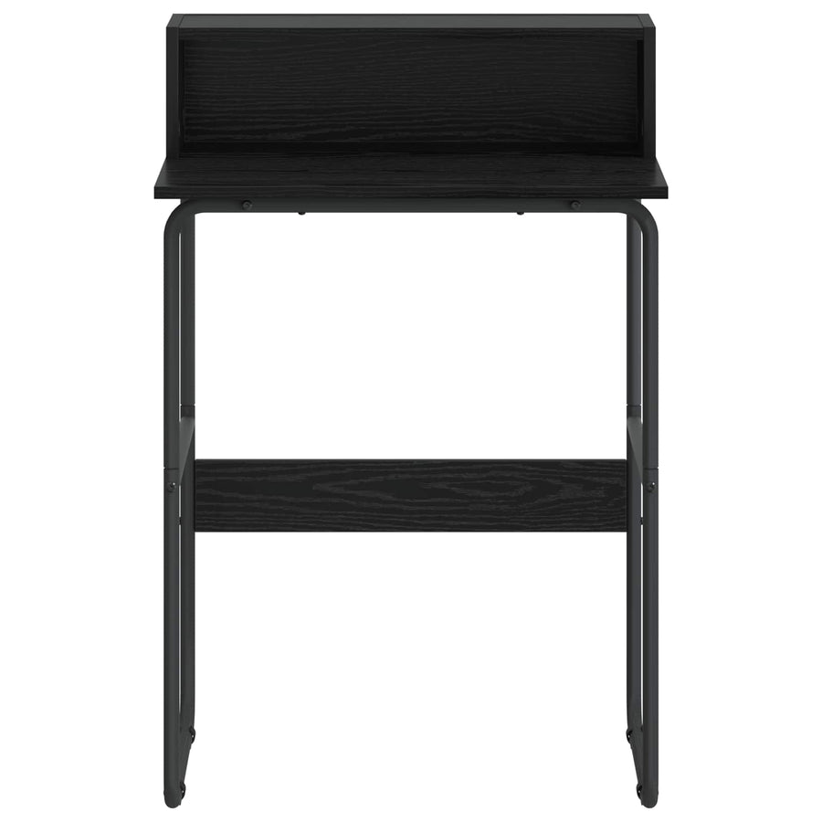 Desk with Storage Black Oak 60 x 50 x 91 cm