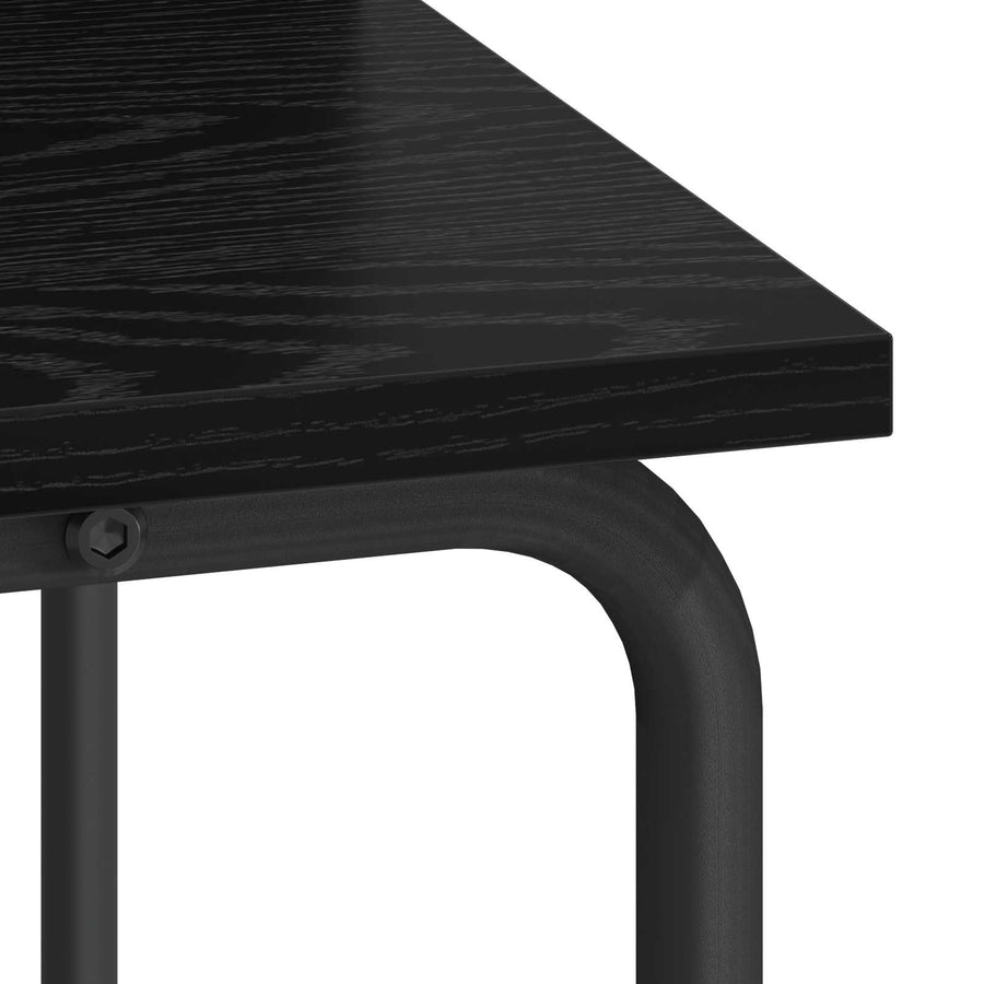 Desk with Storage Black Oak 80 x 50 x 91 cm