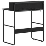 Desk with Storage Black Oak 80 x 50 x 91 cm
