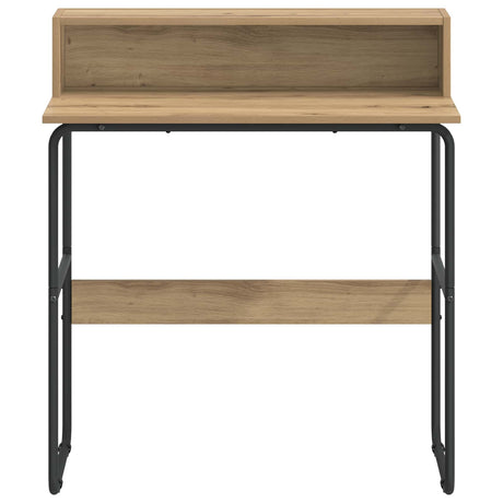 vidaXL desk with storage 80 x 50 x 91 cm, artisan oak engineered wood and steel, engineered wood desktop