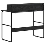 Desk with Storage Black Oak 100 x 50 x 91 cm